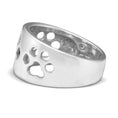 Load image into Gallery viewer, Sterling Silver Wide Band Paw Ring
