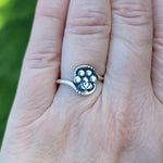 Sterling Silver Puppy Paws Ring, Paw Ring for Dog Moms