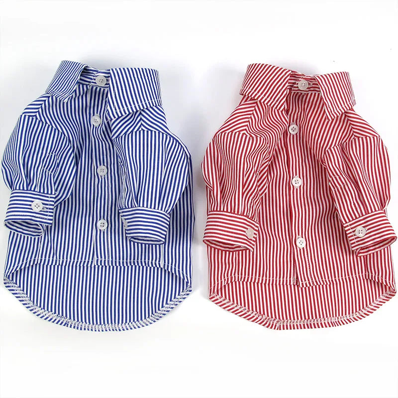 Stripe Long-Sleeve Button-Down Dog Dress Shirt - Southlake Paws