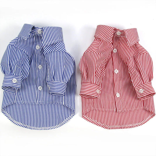 Stripe Long-Sleeve Button-Down Dog Dress Shirt - Southlake Paws