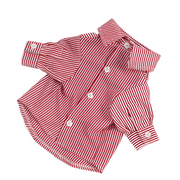 Stripe Long-Sleeve Button-Down Dog Dress Shirt
