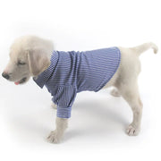 Stripe Long-Sleeve Button-Down Dog Dress Shirt