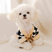 Striped Button-Down Cardigan Dog Sweater
