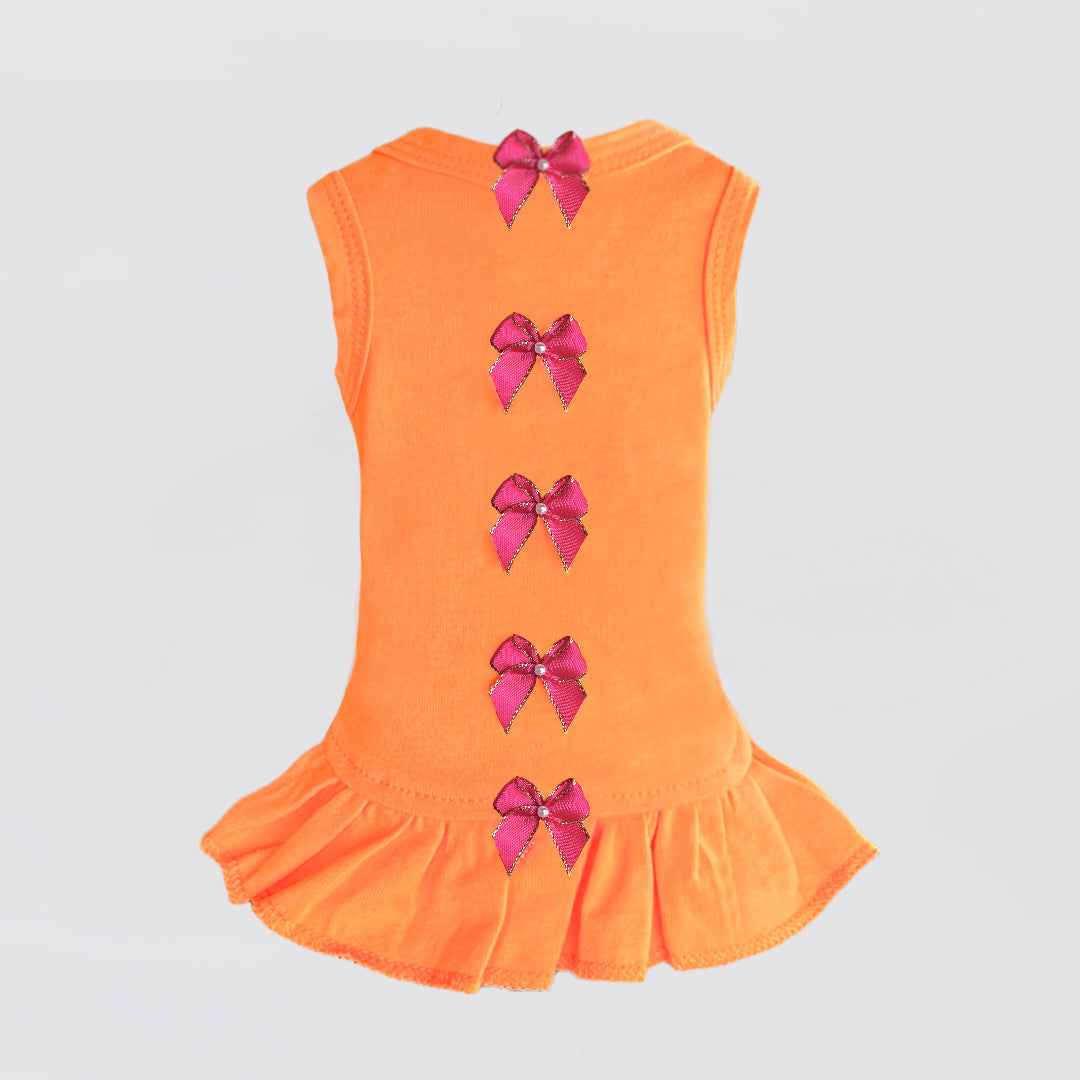 Summer Dreams Dog Faux Fur Cotton Handmade Handmade in the USA Dress - Designer Dog Clothes from Southlake Paws