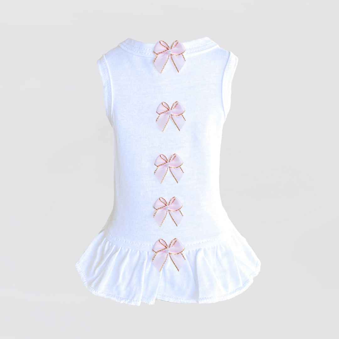Summer Dreams Dog Faux Fur Cotton Handmade Handmade in the USA Dress - Designer Dog Clothes from Southlake Paws