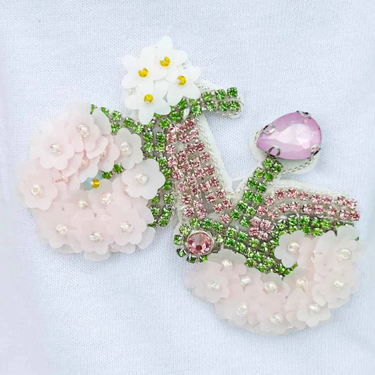 Hello Doggie Summer Stroll Faux Fur Satin Swarovski Crystals Crystal Dog Dress