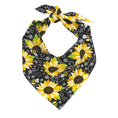 Load image into Gallery viewer, Sunflower on Black Dog Bandana
