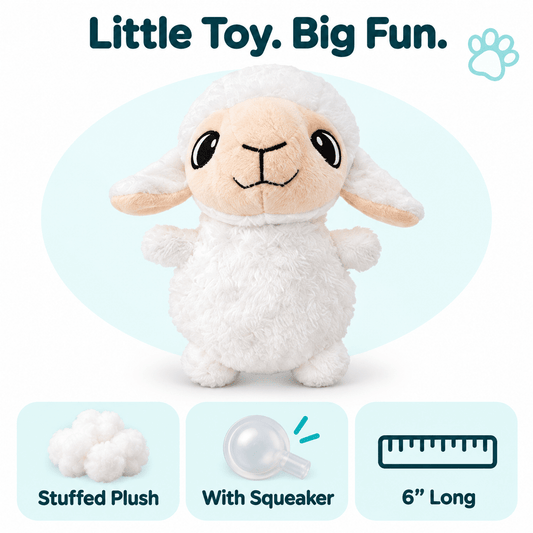 6" Sheep Mini Dog Toy