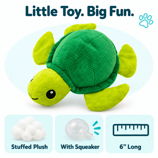 6" Turtle Mini Dog Toy