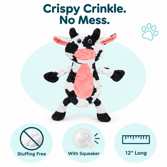 12" Crinkle Flat Dog Toy Collection
