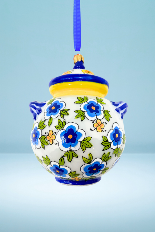 Tarantino Cookie Jar Polish Glass Ornament - Southlake Paws