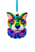 Load image into Gallery viewer, Technicolor Cheetah Glass Ornament 
