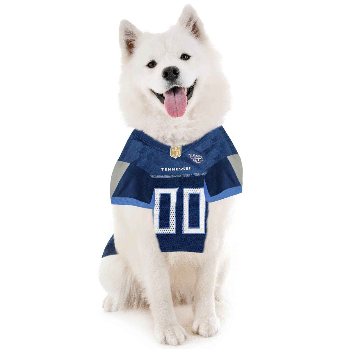NFL Tennessee Titans Striped Mesh Dog Jersey