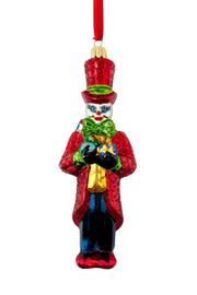 The Naughty List Snowman Glass Ornament