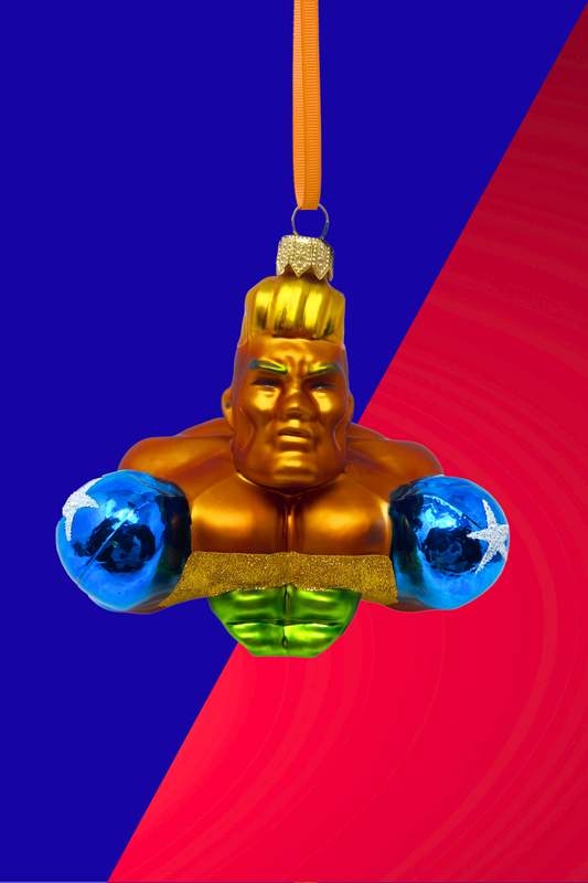Knockout Boxer Glass Christmas Ornament (Tito) - Southlake Paws