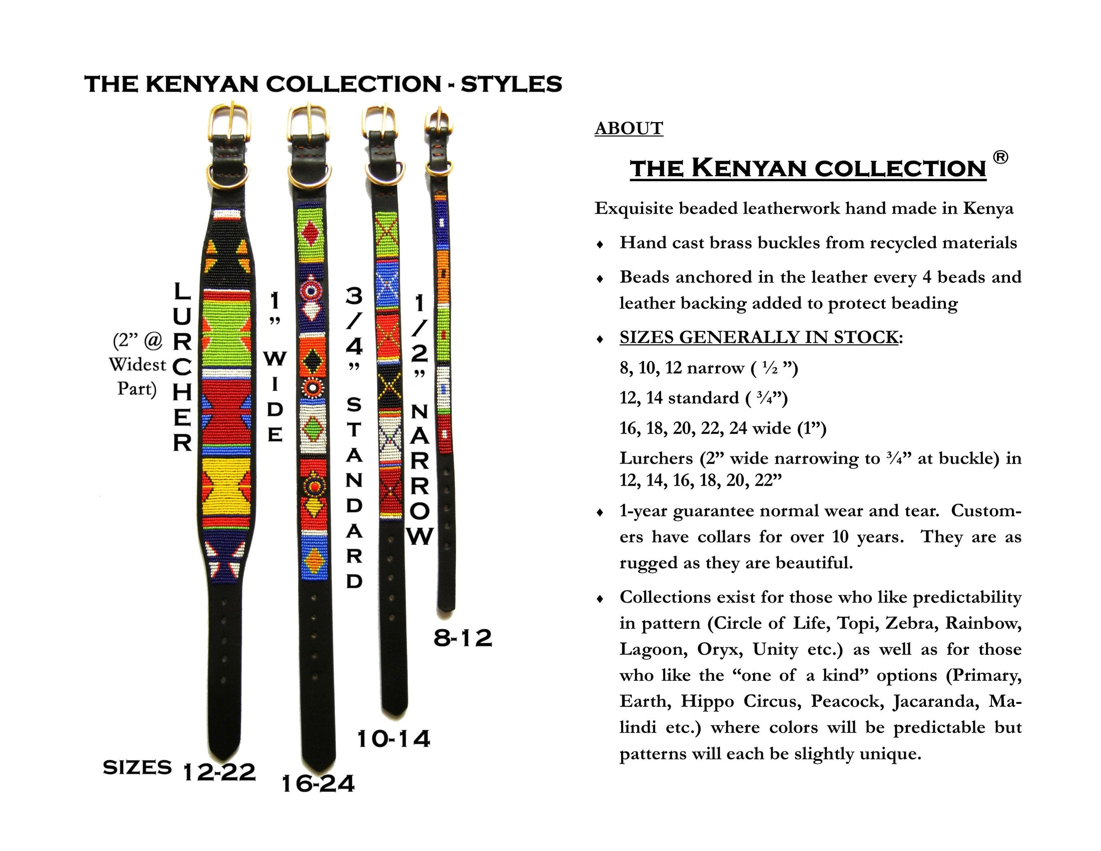 TKC Oryx Beaded Dog Collar