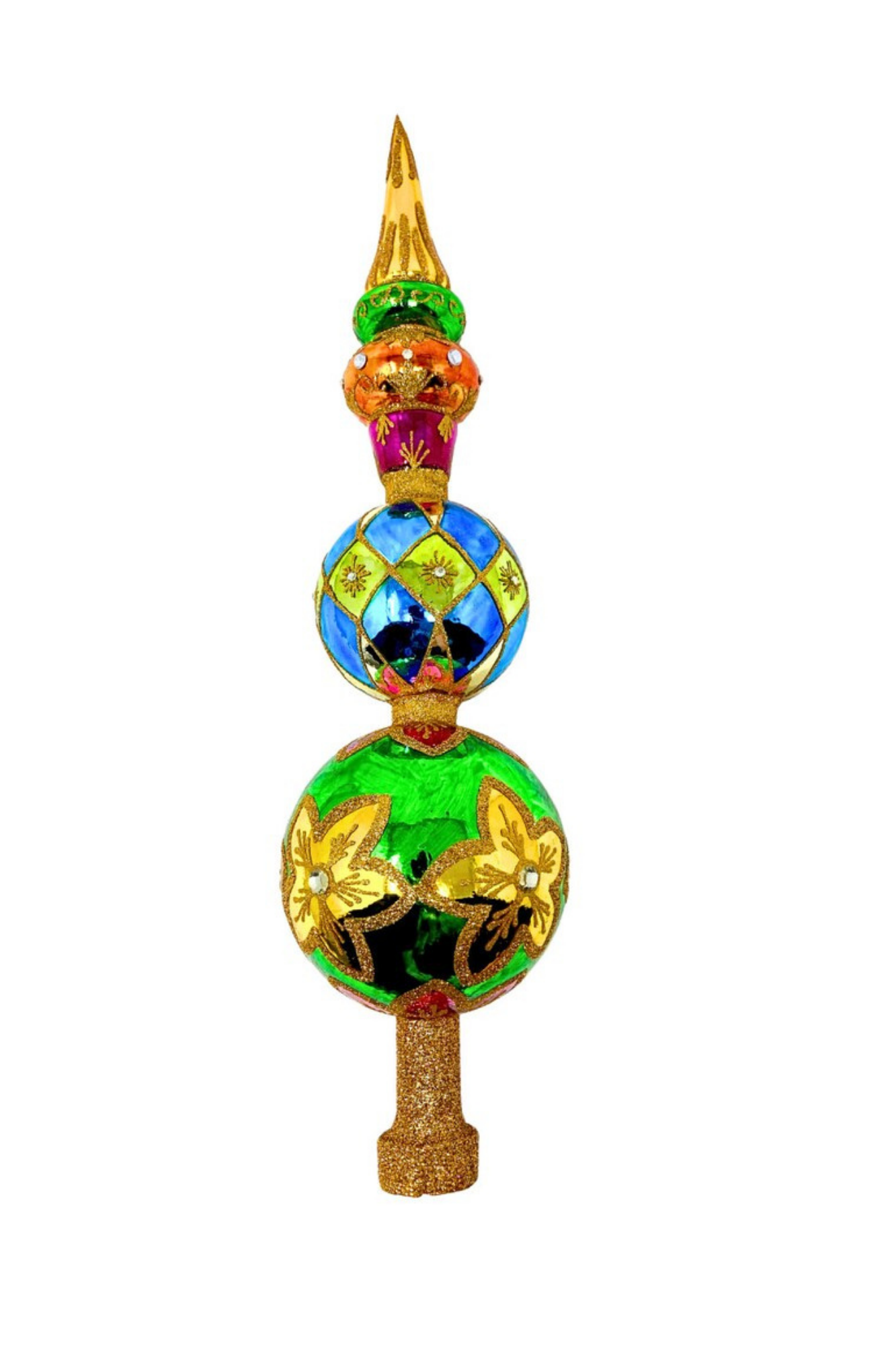 Topaz Sparkling Gem Finial Tree Topper - Southlake Paws