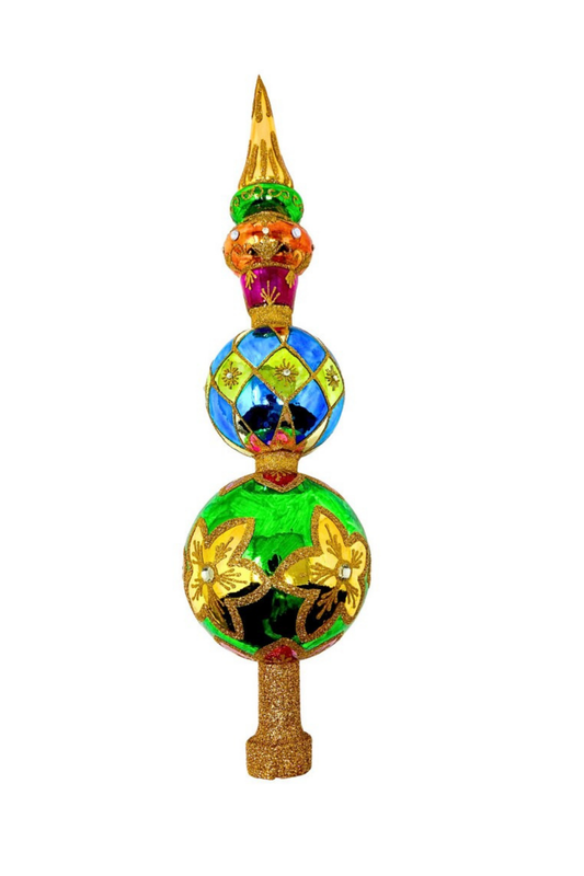 Topaz Sparkling Gem Finial Tree Topper - Southlake Paws
