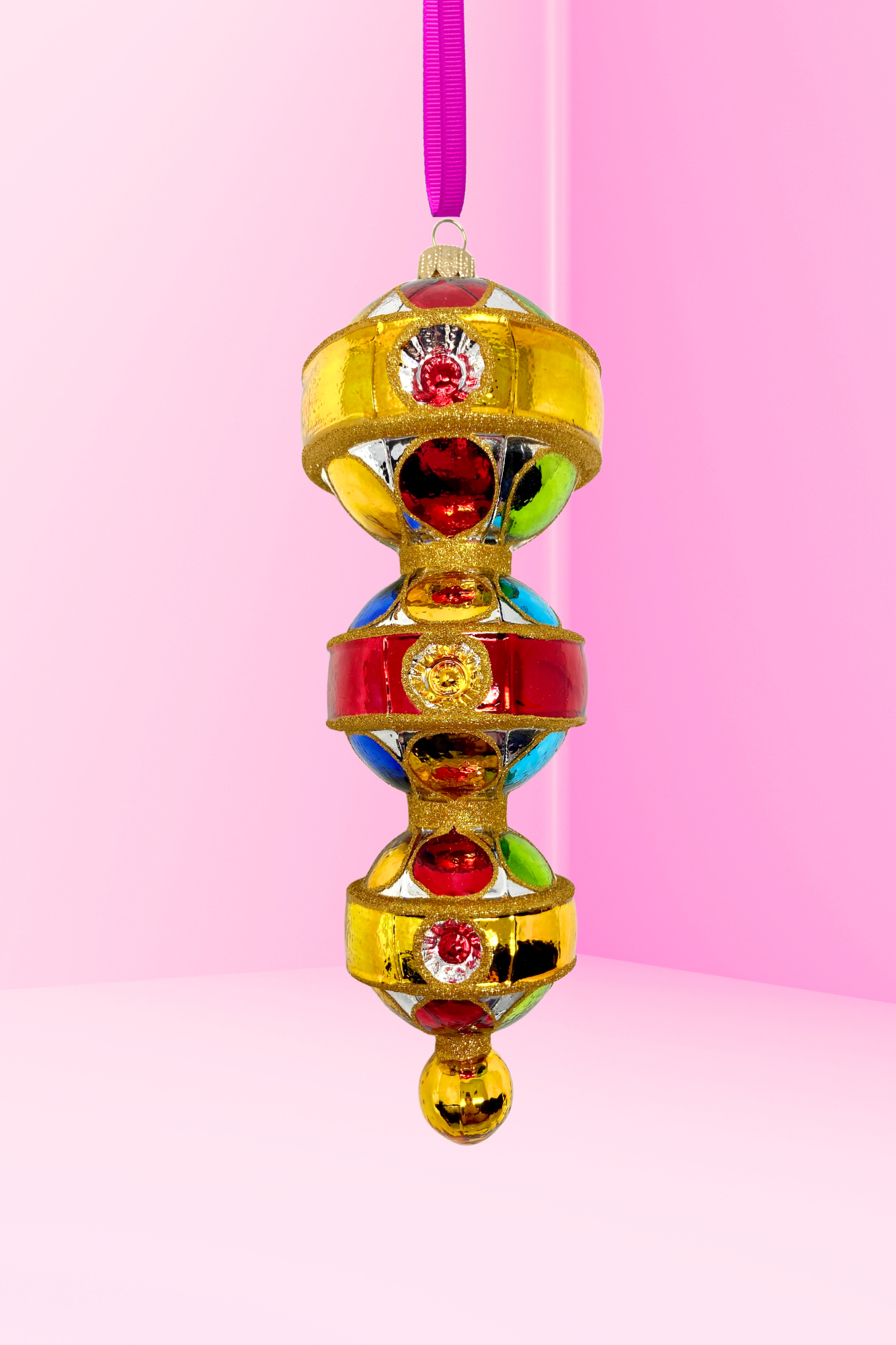 Triple Sevens Reflector Glass Ornament - Southlake Paws