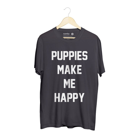 Puppies Make Me Happy Uni-Sex Shirt  | Present for Dog Lovers