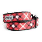 Bias Plaid Red Collar & Lead Collection