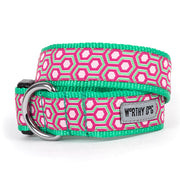 Pink/Green Hexagon Collar & Lead Collection