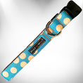 Load image into Gallery viewer, Polka Dot Dog Collars, Leads, and Bows - Tan Dots - 2 Styles
