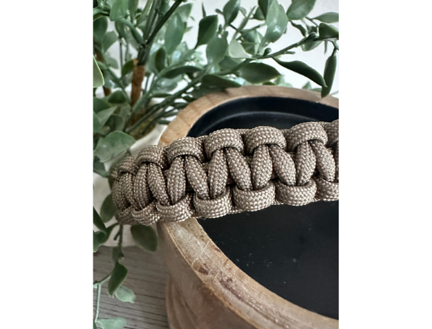 Cobra Braid in Tan - Handmade Dog Collar - Southlake Paws