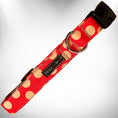 Load image into Gallery viewer, Polka Dot Dog Collars, Leads, and Bows - Tan Dots - 2 Styles
