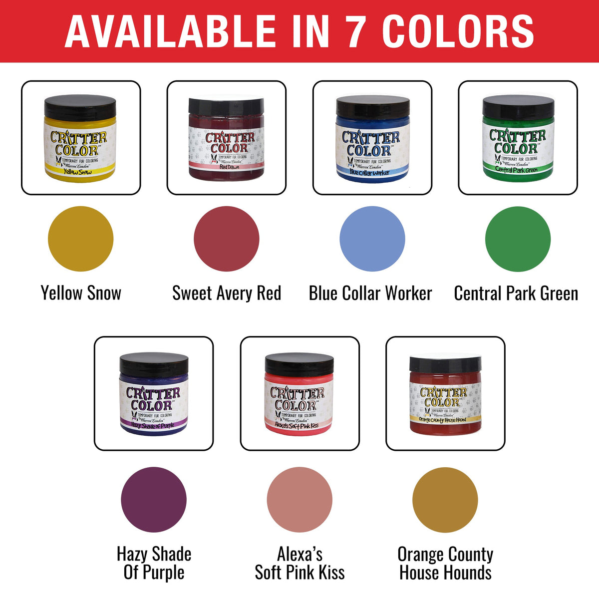 Critter Color - Temporary Pet Fur Coloring/Dog Dye