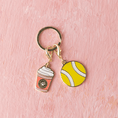 Load image into Gallery viewer, Puppuccino & Tennis Ball Pet Charm Set
