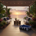 Load image into Gallery viewer, Bowsers Terrace Orthopedic Outdoor Dog Bed in Yacht Club Stripe
