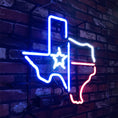 Load image into Gallery viewer, Texas Map with Lone Star Beer Neon Signs Light
