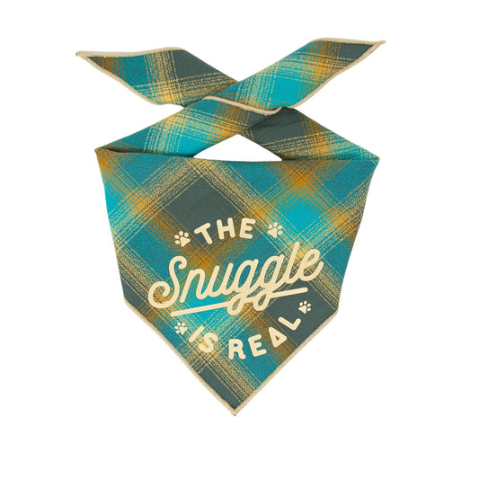 The Snuggle is Real Luxe Flannel Dog Bandana