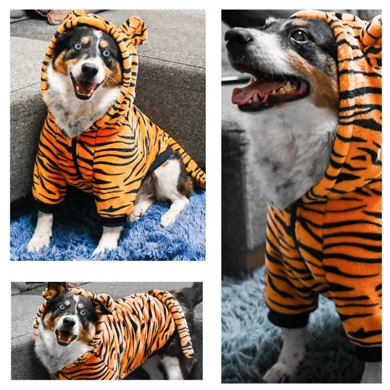 Large Dog Tiger Costume/PJs - Southlake Paws