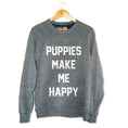 Load image into Gallery viewer, Puppies Make Me Happy | Tri-Blend Gray Crewneck Sweatshirt | MISPRINT
