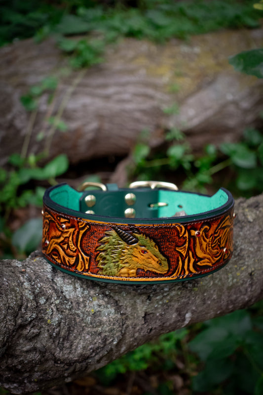 Mythical Dragon - Green and Gold 