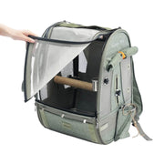 TrackPack: Backpack Bird Travel Carrier with Perch