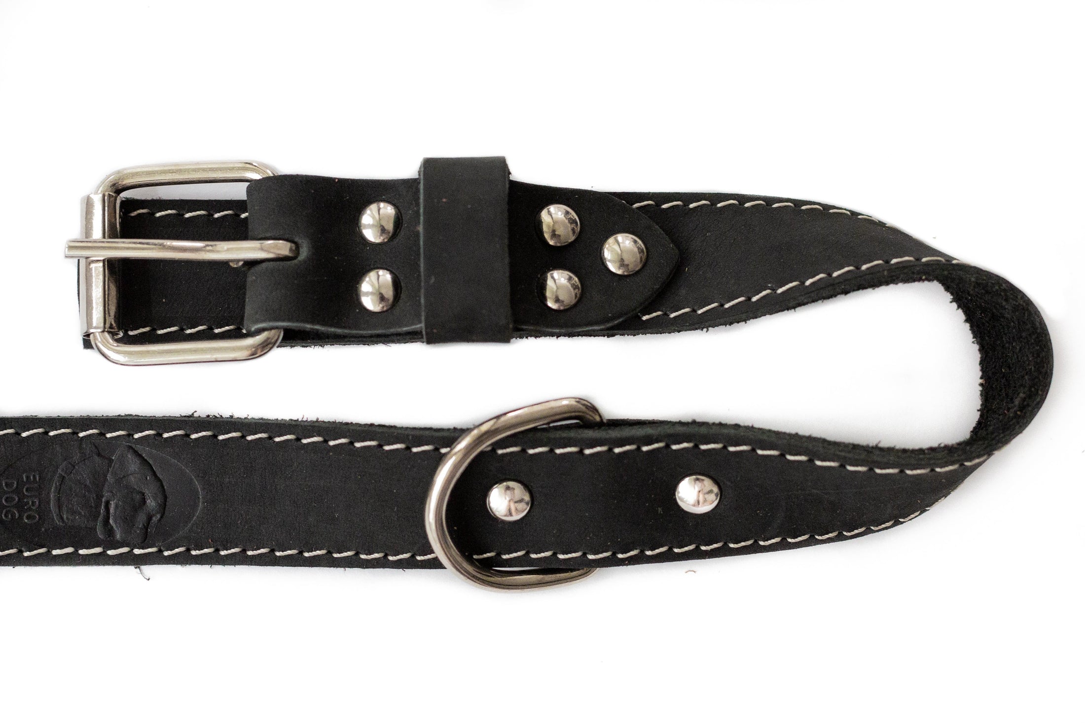 Traditional Style Leather Collar and Leash Set - image 7