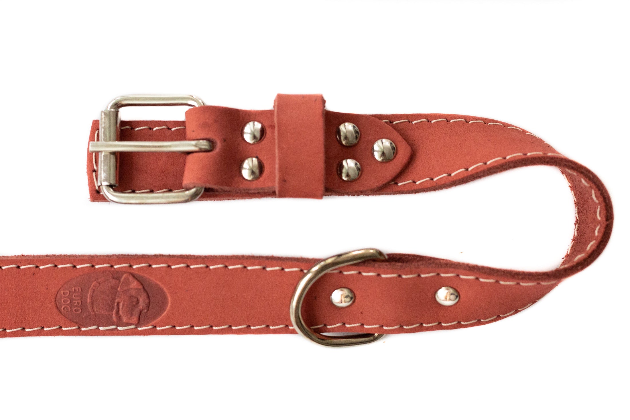 Traditional Style Leather Collar and Leash Set - image 8