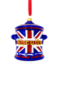 Load image into Gallery viewer, Union Jack Tea Biscuit Jar Polish Glass Ornament
