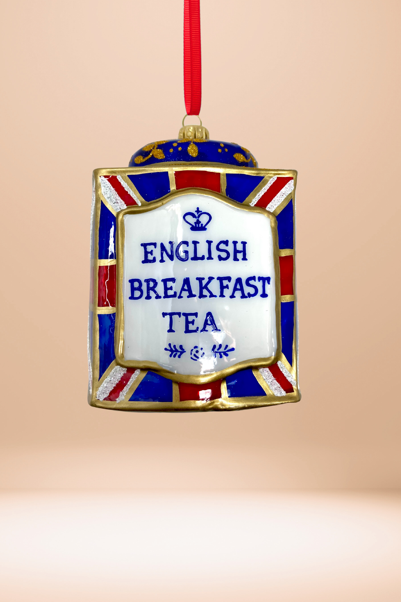 Union Jack Tin Glass Ornament - Southlake Paws