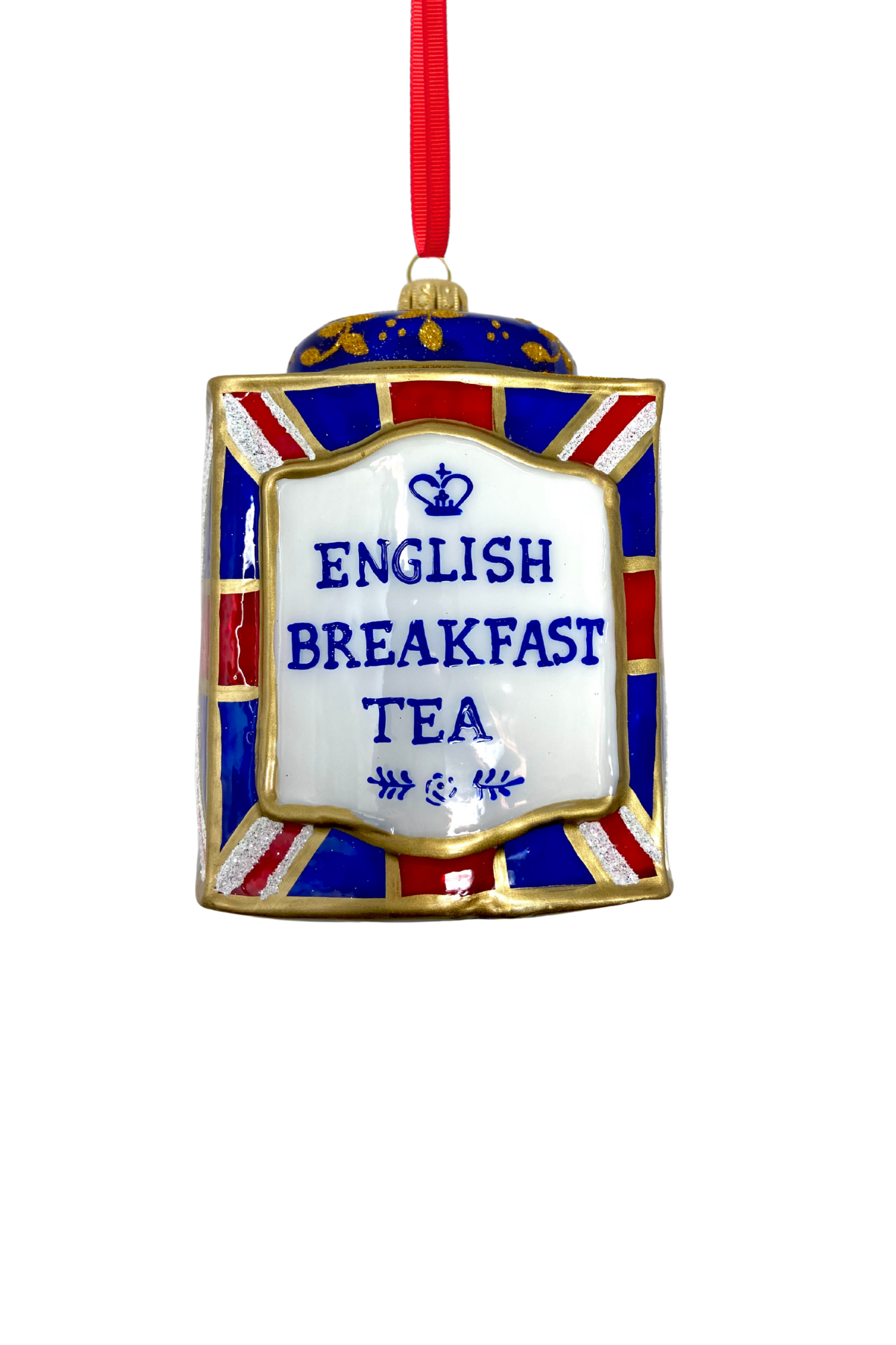 Union Jack Tin Glass Ornament - Southlake Paws