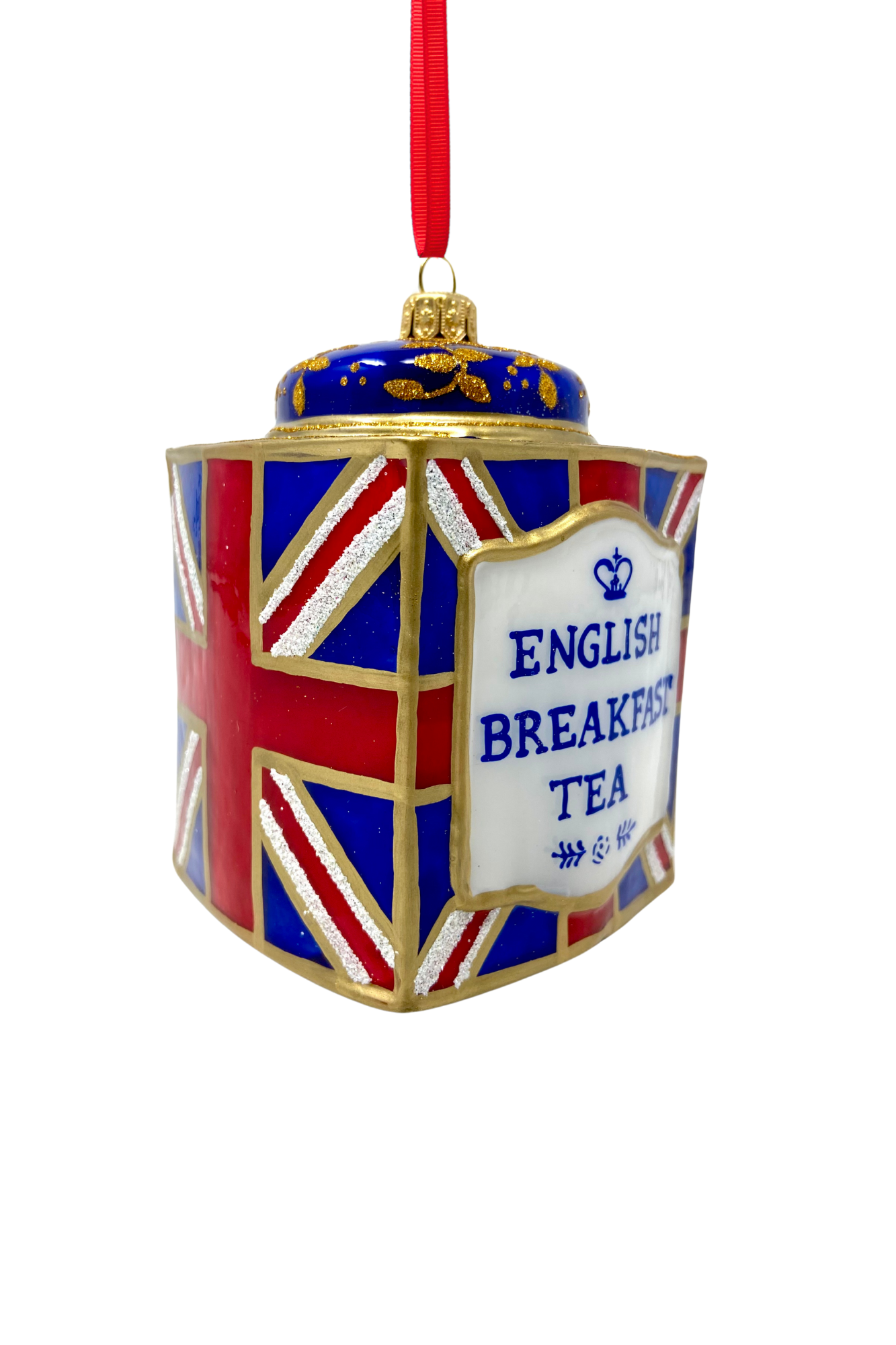 Union Jack Tin Glass Ornament - Southlake Paws
