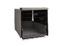 Load image into Gallery viewer, Southlake Paws All in 1 Crate Kit Set - 5 pc includes a wire crate with a soft gray cover and padded interior.
