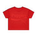 Load image into Gallery viewer, Enjoy Puppies Make Me Happy | Crop Tee | Red Font
