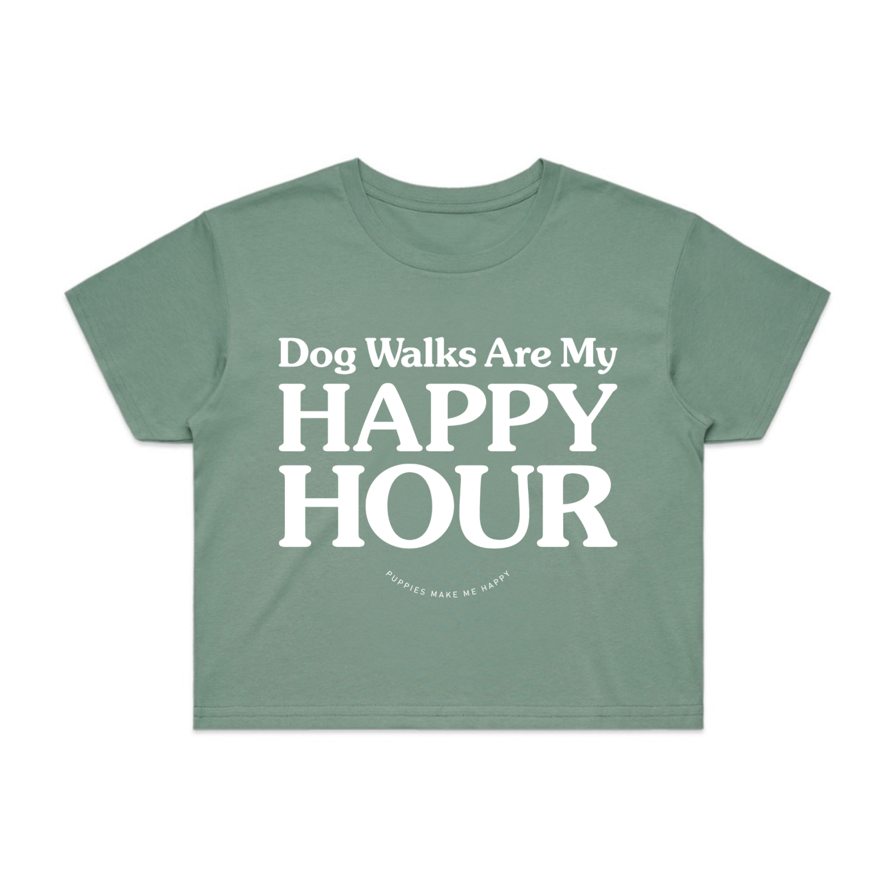 Dog Walks are my Happy Hour | Crop Tee