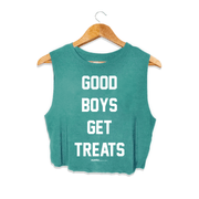 Good Boys Get Treats Crop Tank | Gift for Dog Moms | Made in USA