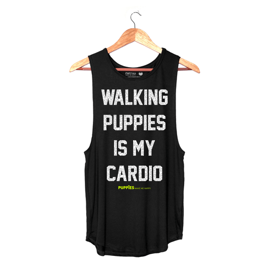 Walking Puppies is my Cardio | Women's Sleeveless Made in USA