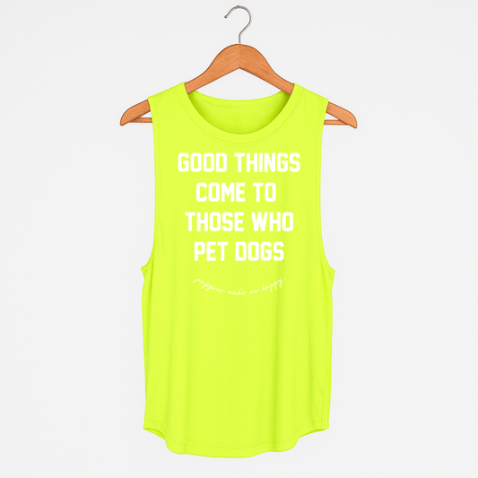Good Things Come to Those Who Pet Dogs Tank | Gift for Dog Moms